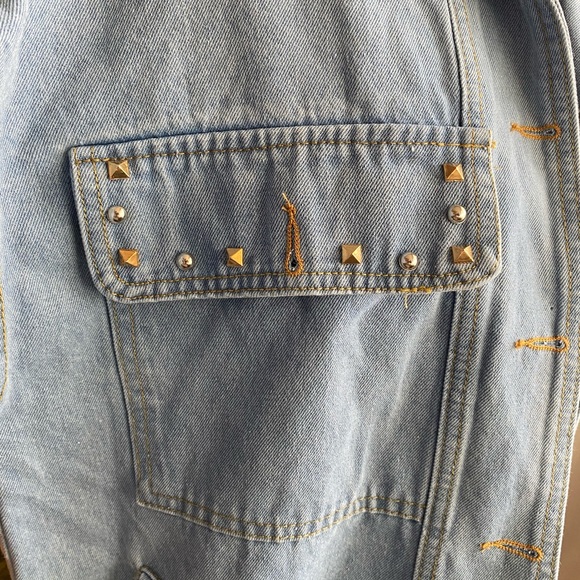 YIDULA - detailed stitching fringe jean jacket - Picture 4 of 9